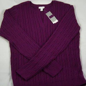 Charter Club Acai Berry Split-Neck Sweater